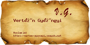 Vertán Gyöngyi névjegykártya