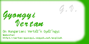 gyongyi vertan business card